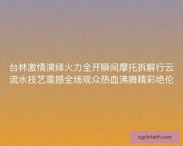 台林激情演绎火力全开瞬间摩托拆解行云流水技艺震撼全场观众热血沸腾精彩绝伦